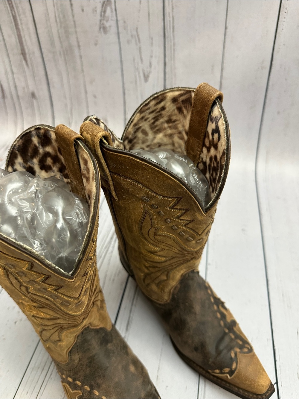 🤠 Laredo Cullison Bucklace Distressed Western Cowboy Boots women’s size 9M - Picture 5 of 15